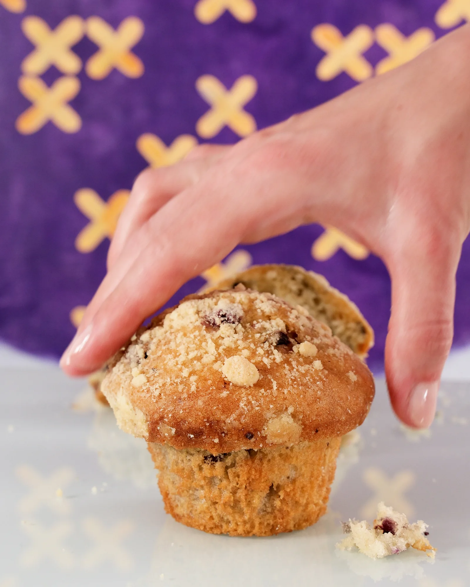 Blueberry muffin process photo — The story behind this painting