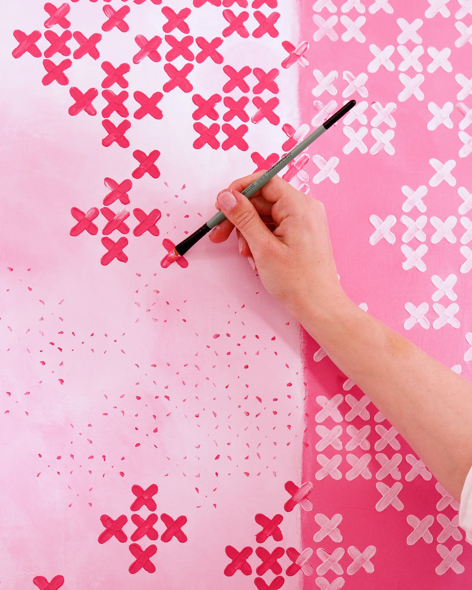 Marshmallow process photo — Cross-stitching